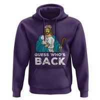 Guess Whos Back Hoodie Funny Religious Jesus Back Cute Bunny - Wonder Print Shop