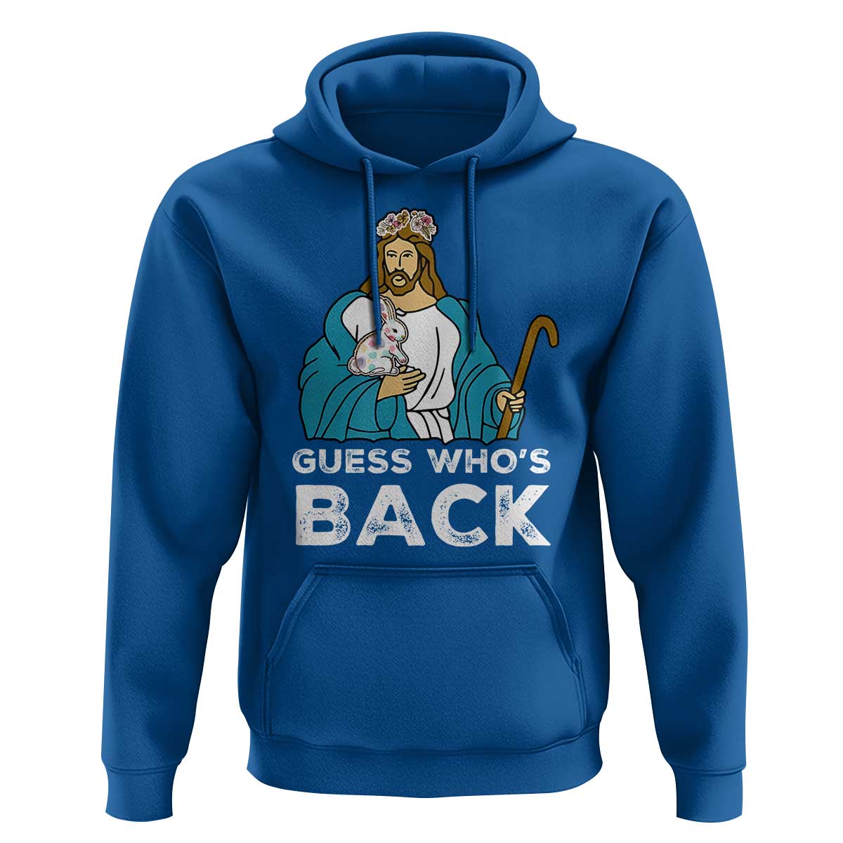 Guess Whos Back Hoodie Funny Religious Jesus Back Cute Bunny - Wonder Print Shop