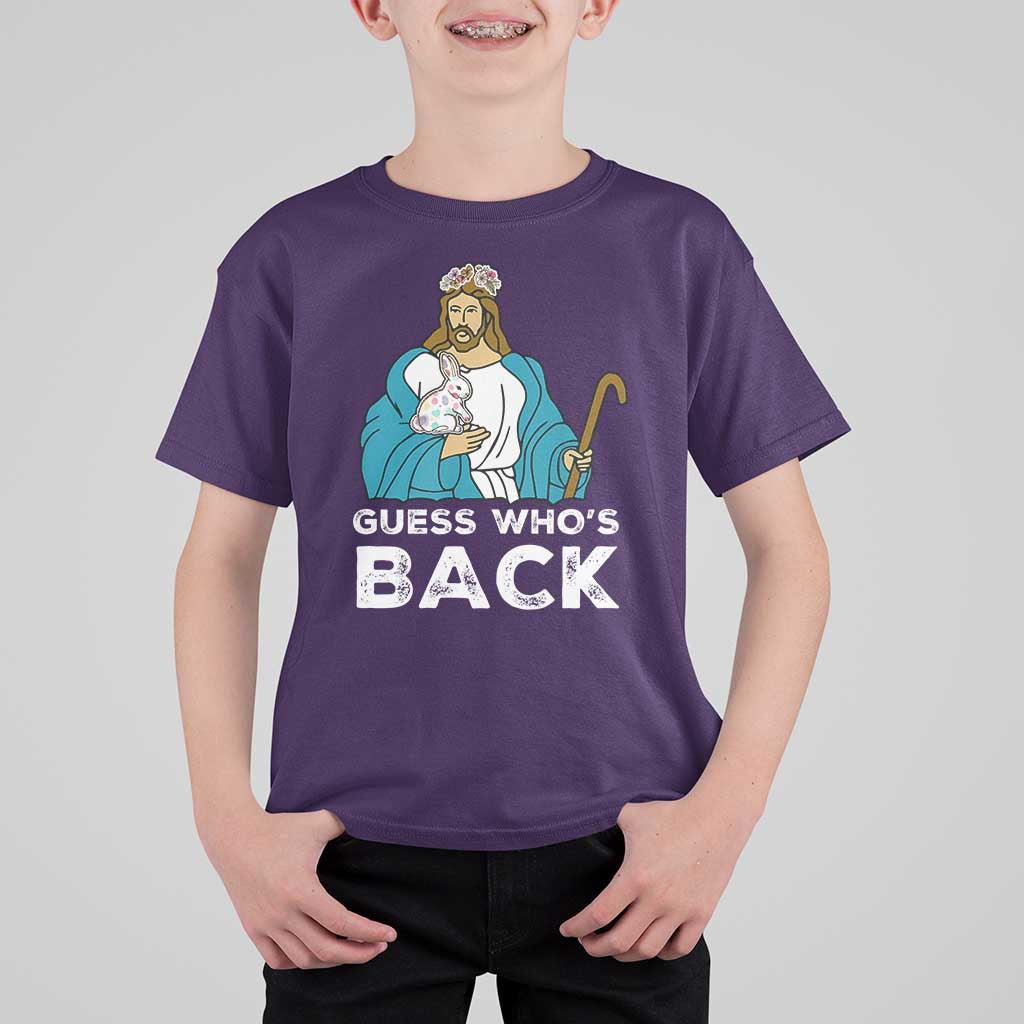 Guess Whos Back T Shirt For Kid Funny Religious Jesus Back Cute Bunny - Wonder Print Shop