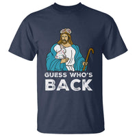 Guess Whos Back T Shirt Funny Religious Jesus Back Cute Bunny - Wonder Print Shop