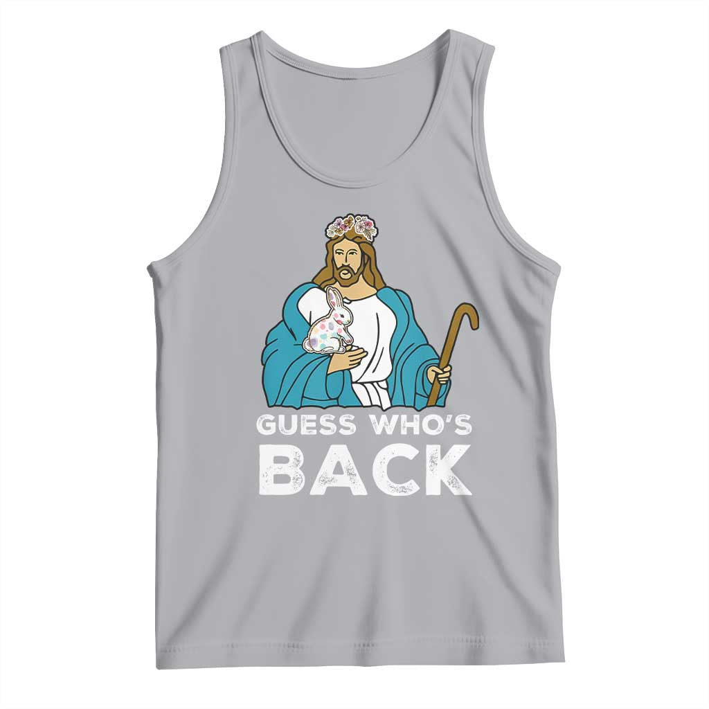 Guess Whos Back Tank Top Funny Religious Jesus Back Cute Bunny - Wonder Print Shop