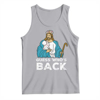Guess Whos Back Tank Top Funny Religious Jesus Back Cute Bunny - Wonder Print Shop