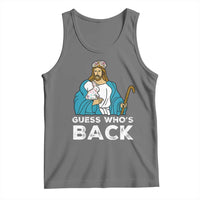 Guess Whos Back Tank Top Funny Religious Jesus Back Cute Bunny - Wonder Print Shop
