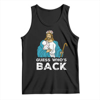 Guess Whos Back Tank Top Funny Religious Jesus Back Cute Bunny - Wonder Print Shop