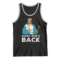 Guess Whos Back Tank Top Funny Religious Jesus Back Cute Bunny - Wonder Print Shop