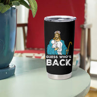 Guess Whos Back Tumbler Cup Funny Religious Jesus Back Cute Bunny - Wonder Print Shop