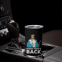 Guess Whos Back Tumbler Cup Funny Religious Jesus Back Cute Bunny - Wonder Print Shop