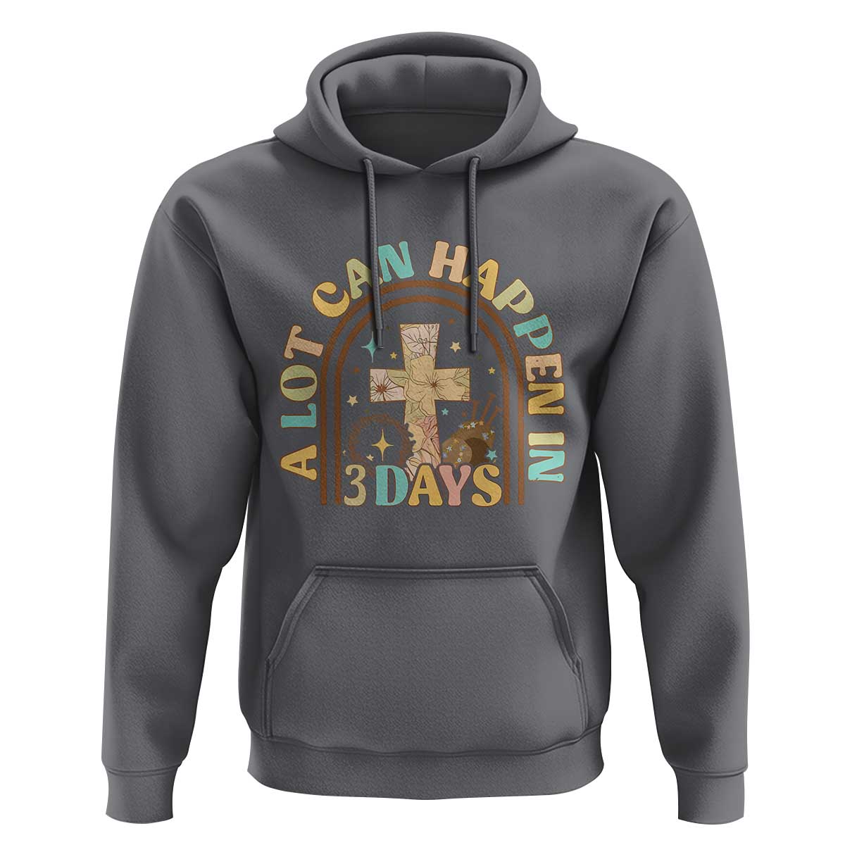 A lot can Happen in 3 Days Hoodie Retro Christian Easter Family