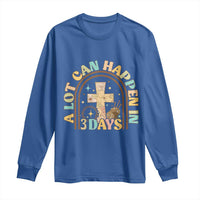 A lot can Happen in 3 Days Long Sleeve Shirt Retro Christian Easter Family