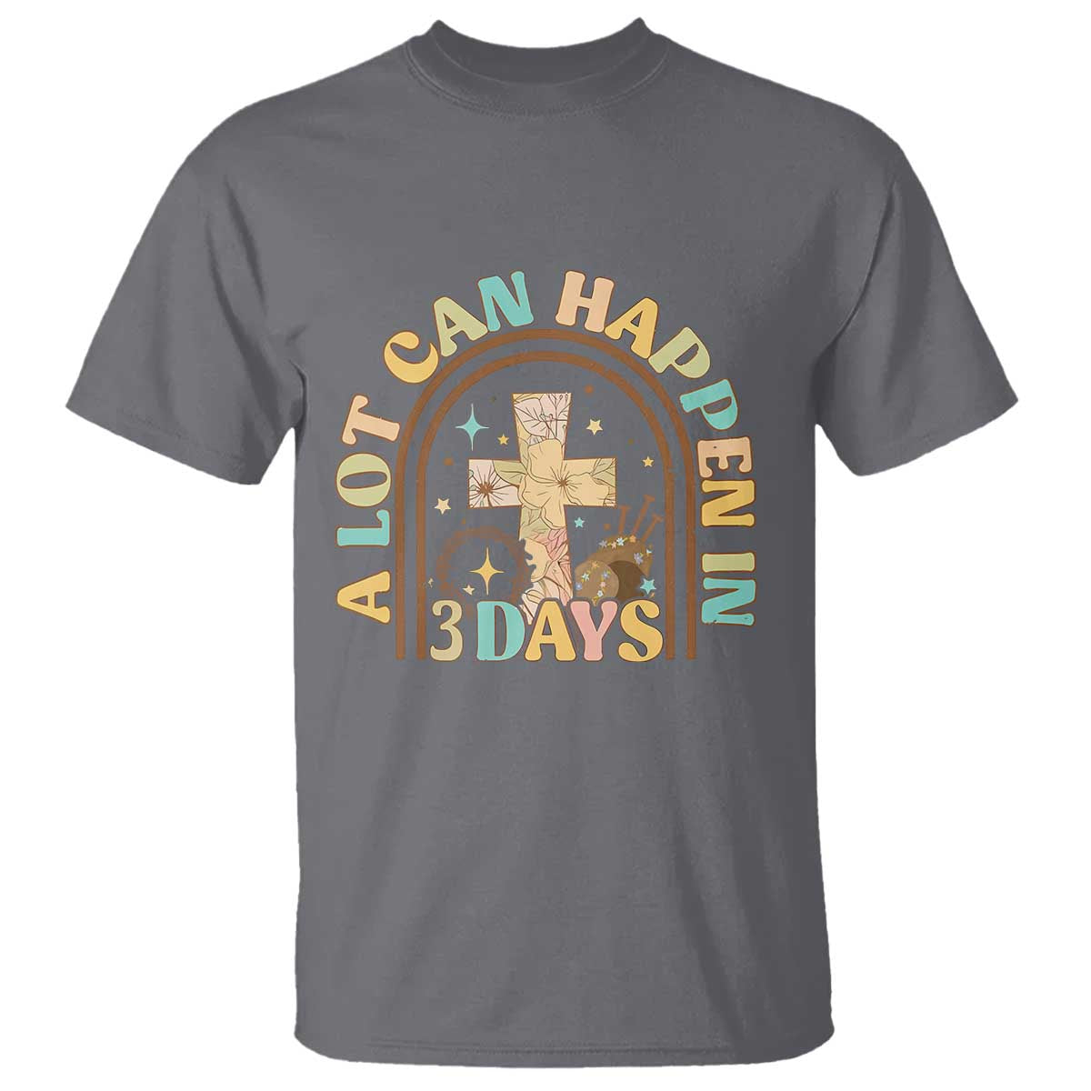 A lot can Happen in 3 Days T Shirt Retro Christian Easter Family
