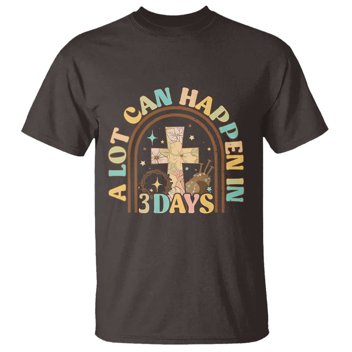A lot can Happen in 3 Days T Shirt Retro Christian Easter Family