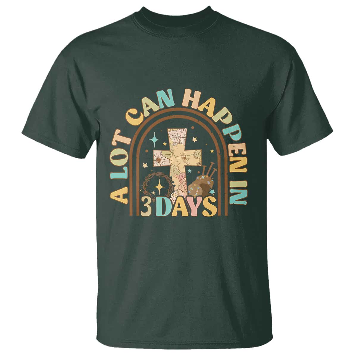 A lot can Happen in 3 Days T Shirt Retro Christian Easter Family