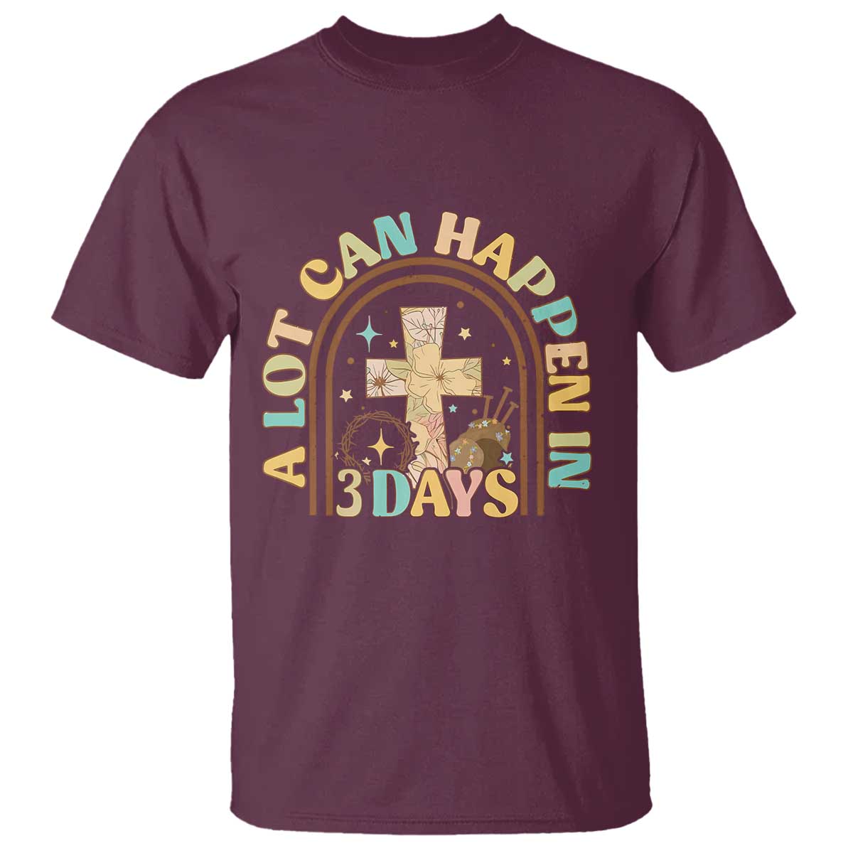 A lot can Happen in 3 Days T Shirt Retro Christian Easter Family