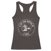 Easter Cross Racerback Tank Top A Lot Can Happen In 3 Days Jesus Christian