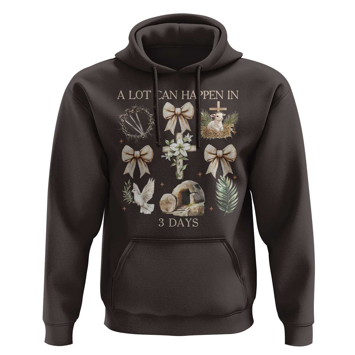 A Lot Can Happen In 3 Days Hoodie Jesus Christian Easter Family