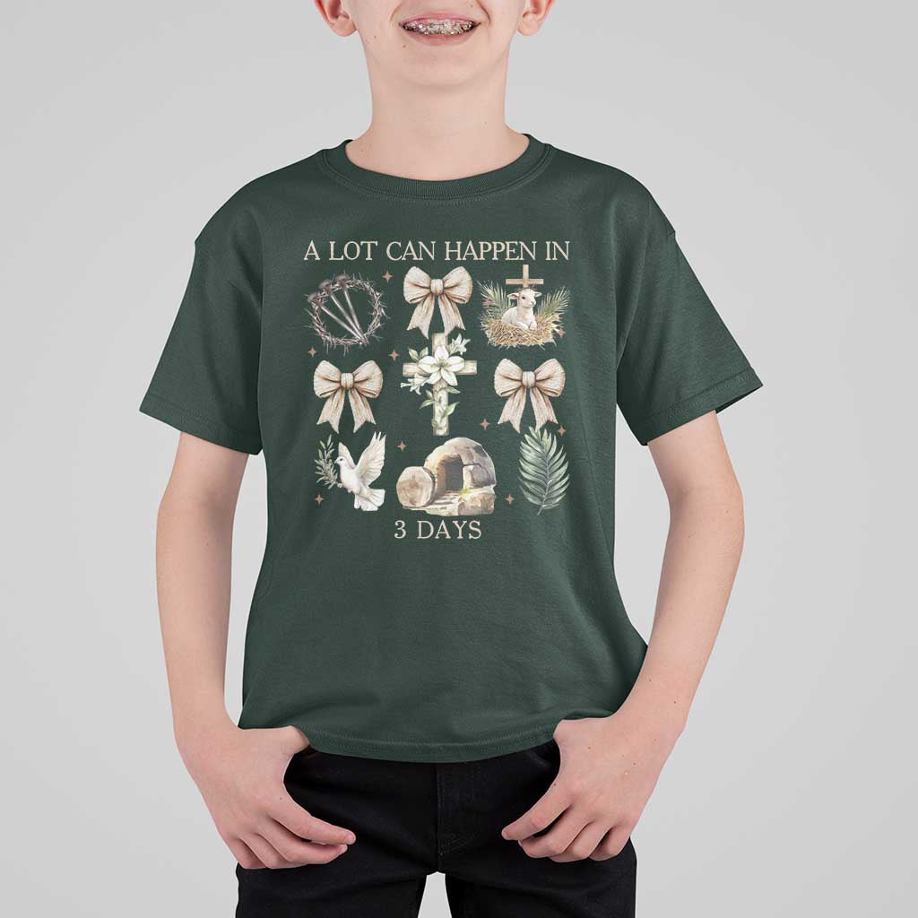 A Lot Can Happen In 3 Days T Shirt For Kid Jesus Christian Easter Family