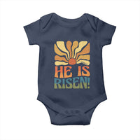 Retro Easter Baby Onesie Jesus He is Risen Matthew 28:6 Bible Verse Kids - Wonder Print Shop