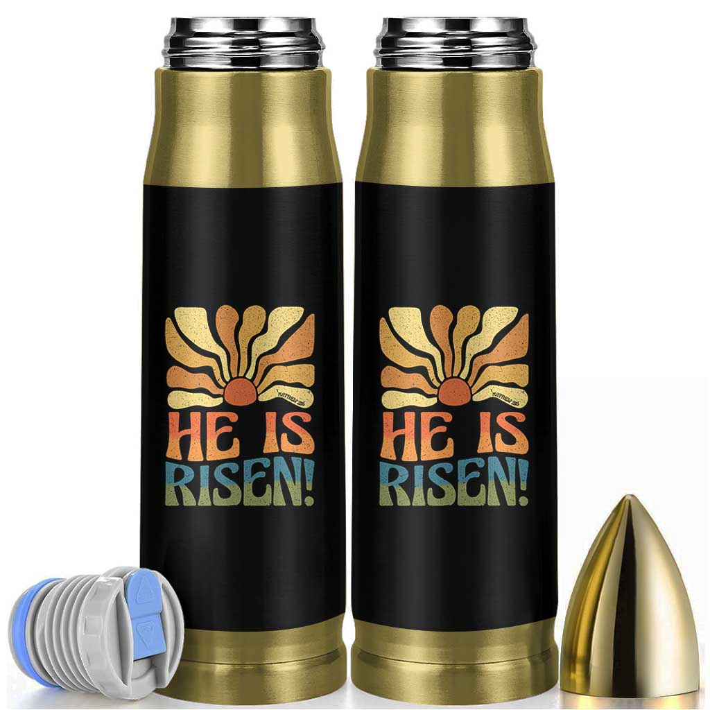 Retro Easter Bullet Tumbler Jesus He is Risen Matthew 28:6 Bible Verse Kids - Wonder Print Shop