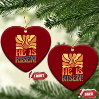 Retro Easter Ceramic Ornament Jesus He is Risen Matthew 28:6 Bible Verse Kids - Wonder Print Shop