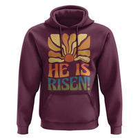 Retro Easter Hoodie Jesus He is Risen Matthew 28:6 Bible Verse Kids - Wonder Print Shop