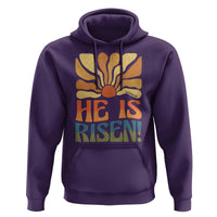 Retro Easter Hoodie Jesus He is Risen Matthew 28:6 Bible Verse Kids - Wonder Print Shop