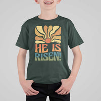 Retro Easter T Shirt For Kid Jesus He is Risen Matthew 28:6 Bible Verse Kids - Wonder Print Shop