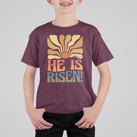 Retro Easter T Shirt For Kid Jesus He is Risen Matthew 28:6 Bible Verse Kids - Wonder Print Shop