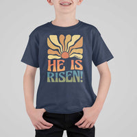 Retro Easter T Shirt For Kid Jesus He is Risen Matthew 28:6 Bible Verse Kids - Wonder Print Shop