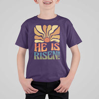 Retro Easter T Shirt For Kid Jesus He is Risen Matthew 28:6 Bible Verse Kids - Wonder Print Shop