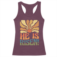 Retro Easter Racerback Tank Top Jesus He is Risen Matthew 28:6 Bible Verse Kids - Wonder Print Shop