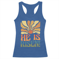 Retro Easter Racerback Tank Top Jesus He is Risen Matthew 28:6 Bible Verse Kids - Wonder Print Shop
