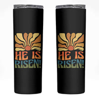 Retro Easter Skinny Tumbler Jesus He is Risen Matthew 28:6 Bible Verse Kids - Wonder Print Shop