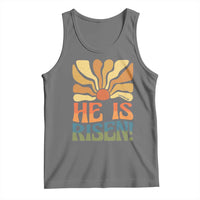 Retro Easter Tank Top Jesus He is Risen Matthew 28:6 Bible Verse Kids - Wonder Print Shop