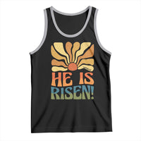 Retro Easter Tank Top Jesus He is Risen Matthew 28:6 Bible Verse Kids - Wonder Print Shop