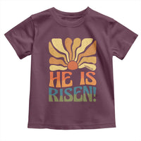 Retro Easter Toddler T Shirt Jesus He is Risen Matthew 28:6 Bible Verse Kids - Wonder Print Shop
