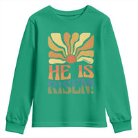Retro Easter Youth Sweatshirt Jesus He is Risen Matthew 28:6 Bible Verse Kids - Wonder Print Shop
