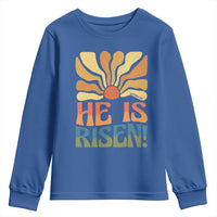 Retro Easter Youth Sweatshirt Jesus He is Risen Matthew 28:6 Bible Verse Kids - Wonder Print Shop