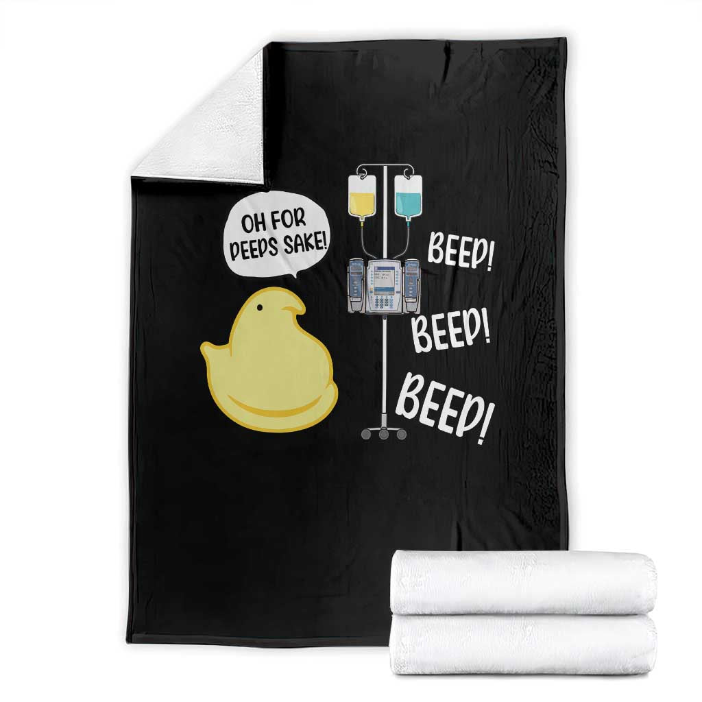 Bunny Nurse Throw Blanket Funny Peep Nursing Easter Nurse Gift - Wonder Print Shop