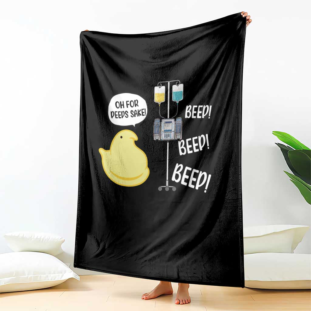 Bunny Nurse Throw Blanket Funny Peep Nursing Easter Nurse Gift - Wonder Print Shop