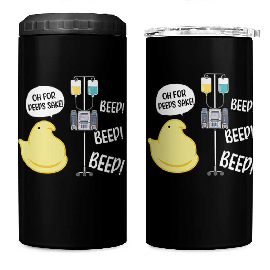 Bunny Nurse 4 in 1 Can Cooler Tumbler Funny Peep Nursing Easter Nurse Gift - Wonder Print Shop