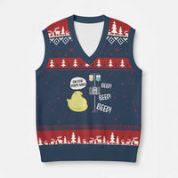 Bunny Nurse V-Neck Knit Sweater Vest Funny Peep Nursing Easter Nurse Gift - Wonder Print Shop