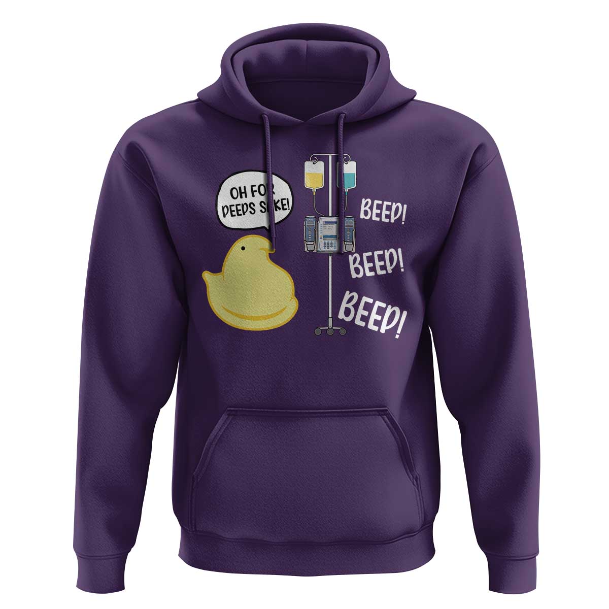 Bunny Nurse Hoodie Funny Peep Nursing Easter Nurse Gift - Wonder Print Shop