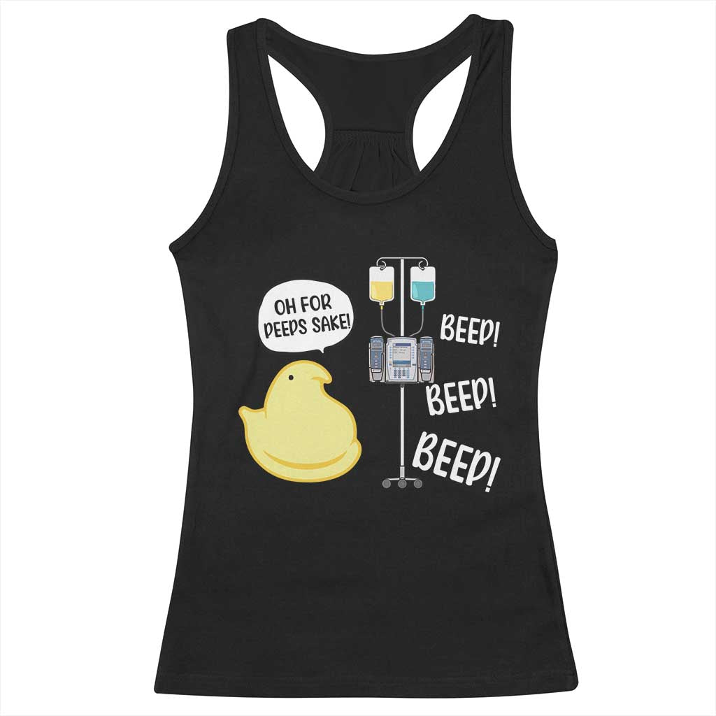 Bunny Nurse Racerback Tank Top Funny Peep Nursing Easter Nurse Gift - Wonder Print Shop