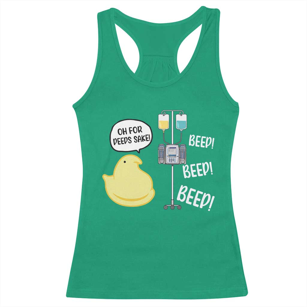 Bunny Nurse Racerback Tank Top Funny Peep Nursing Easter Nurse Gift - Wonder Print Shop