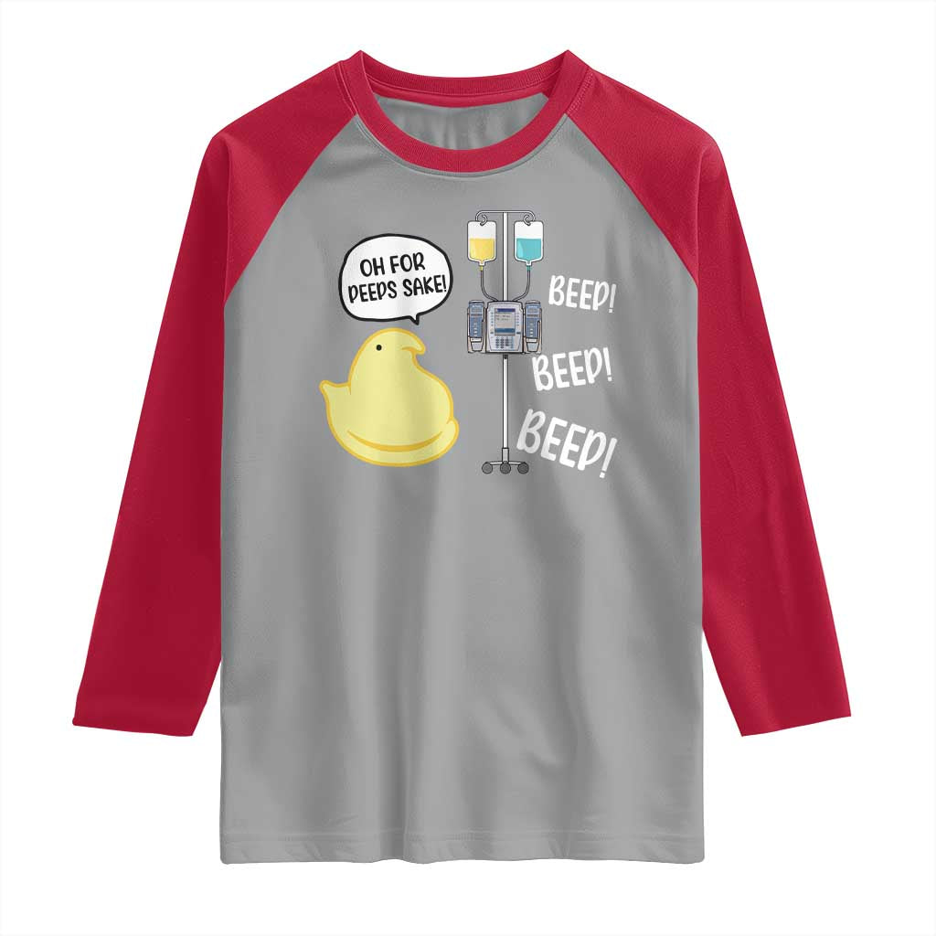 Bunny Nurse Raglan Shirt Funny Peep Nursing Easter Nurse Gift - Wonder Print Shop