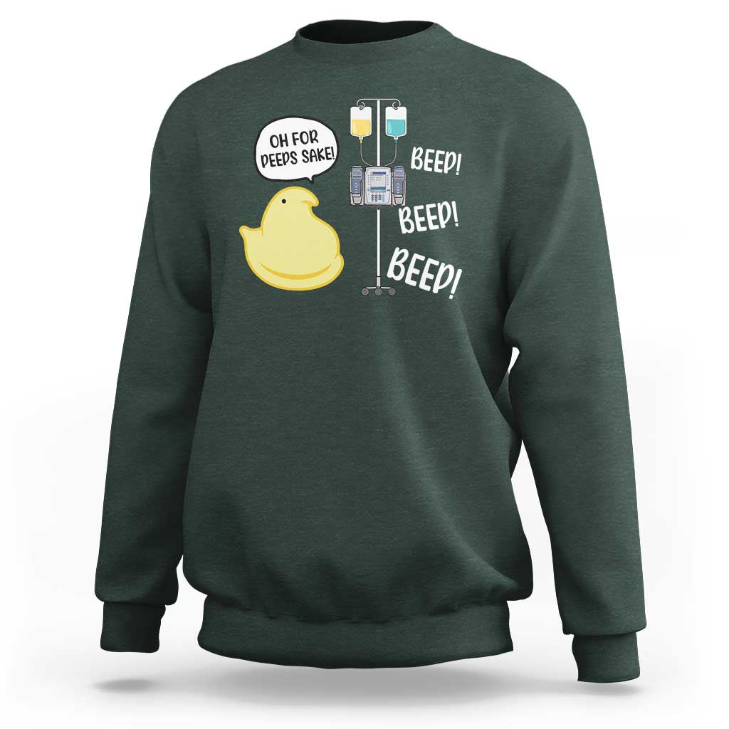 Bunny Nurse Sweatshirt Funny Peep Nursing Easter Nurse Gift - Wonder Print Shop