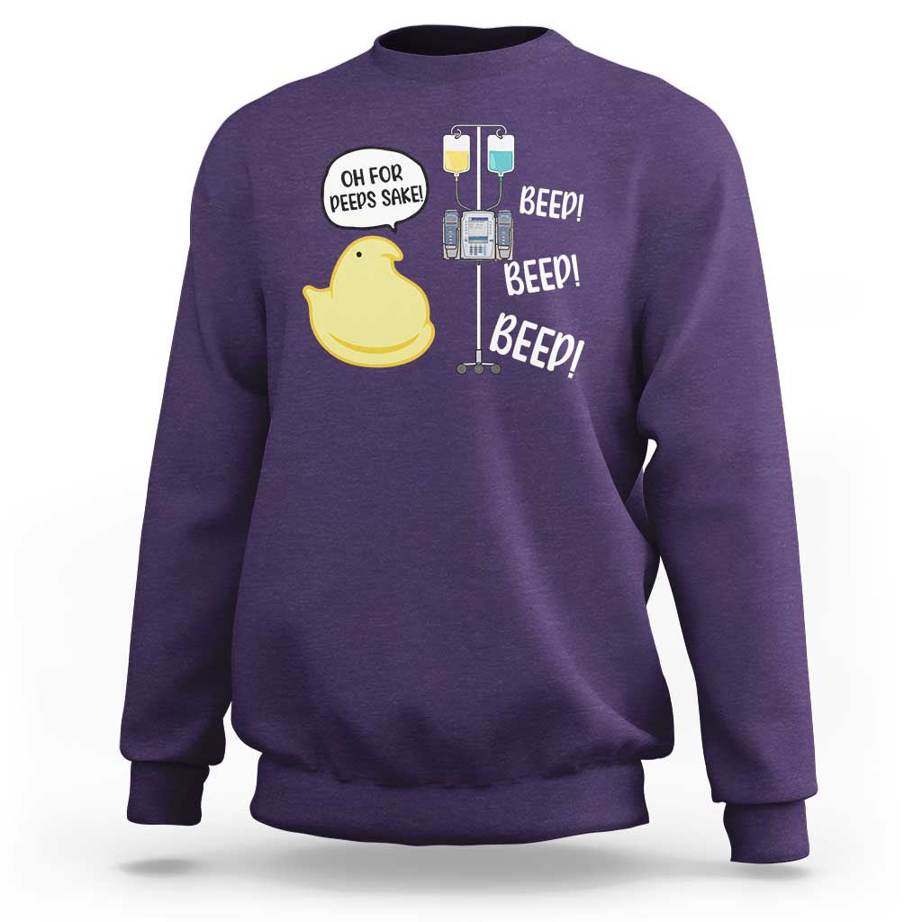 Bunny Nurse Sweatshirt Funny Peep Nursing Easter Nurse Gift - Wonder Print Shop