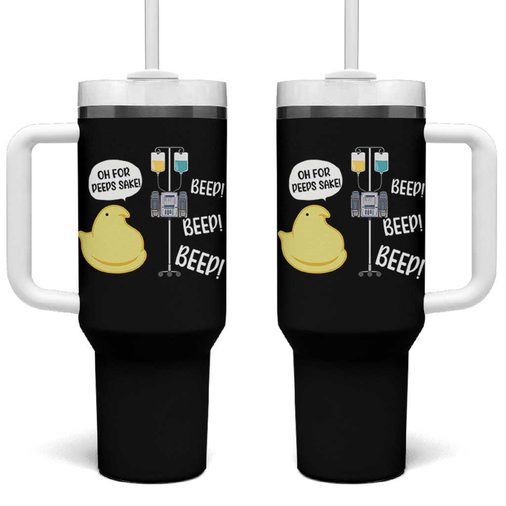 Bunny Nurse Tumbler With Handle Funny Peep Nursing Easter Nurse Gift - Wonder Print Shop