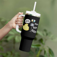 Bunny Nurse Tumbler With Handle Funny Peep Nursing Easter Nurse Gift - Wonder Print Shop