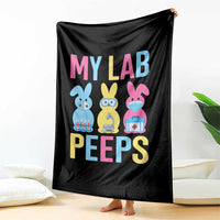Easter Lab Tech Throw Blanket Cute Bunny My Lab Peeps - Wonder Print Shop
